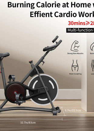 Indoor Exercise Bike for Home Gym – Magnetic Resistance Fitness Bike with Digital Display