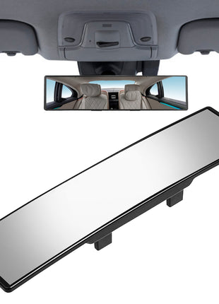 11.4” Panoramic Rearview Mirror Clip-On – Convex Anti-Glare Wide View Mirror for Cars SUVs Trucks