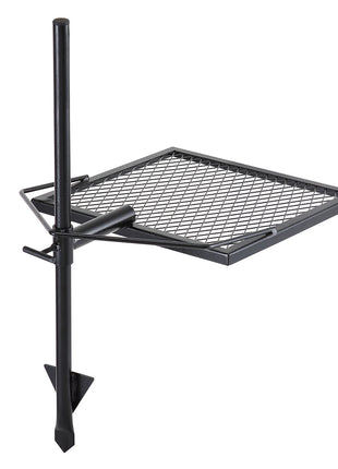 Swivel Campfire Grill – 360° Adjustable Heavy Duty Fire Pit Grill Grate for Camping BBQ