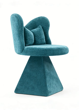 Modern Vanity Stool Chair with Triangular Base – Upholstered Dressing Chair for Bedroom & Makeup Table