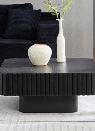 Likeshoppe 31.5 Inch Modern Handcraft Drum Coffee Table Square Coffee Table For Living Room