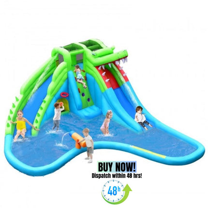 BC20- 7 in 1 Inflatable Bounce House with Splashing Pool - Likeshoppe 