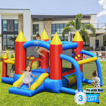 BC6-Inflatable Soccer Goal Ball Pit Bounce House Without Blower - Likeshoppe 