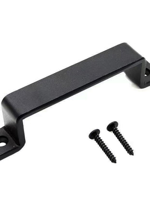 6.6 FT Sliding Barn Door Hardware Kit – Heavy Duty Carbon Steel Track System with Floor Guide & Handle (Black)