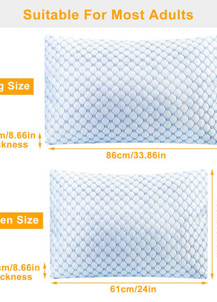 Cooling Memory Foam Pillow with Adjustable Fill – Gel-Infused Dual-Sided Cooling & Bamboo Pillow for Neck Support