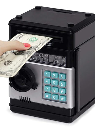 Kids Electronic Piggy Bank ATM – Password Money Saving Box with Auto Cash Scroll