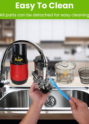 300W Cold Press Juicer Machine – Slow Masticating Juicer with Reverse Function & High Juice Yield