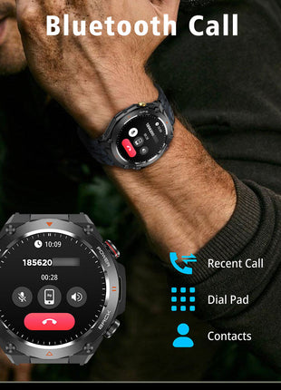 GPS Smart Watch for Men – 1.45" HD Screen with Altimeter Barometer Compass