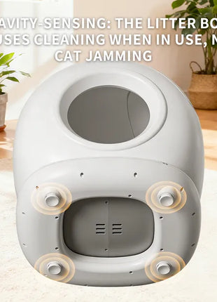 78L Automatic Cat Litter Box Self Cleaning – Smart Tuya APP Fully Enclosed Multi Cat Litter System