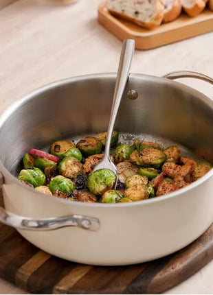 Likeshoppe 9-Piece Stainless Steel Ceramic Coated Cookware Set – Nonstick Pots & Pans with Glass Lids and Steamer