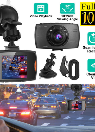 1080P Dash Cam Car DVR Camera – Wide Angle Night Vision Loop Recording Car Camcorder