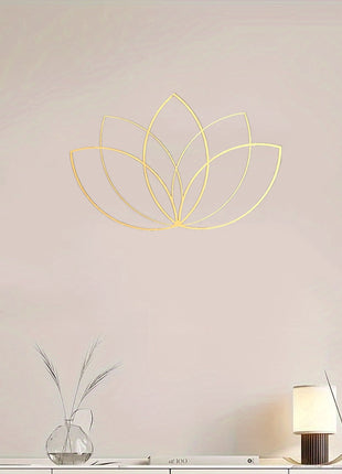 Gold Lotus Flower Metal Wall Art | Modern Zen Wall Decor for Living Room | Likeshoppe
