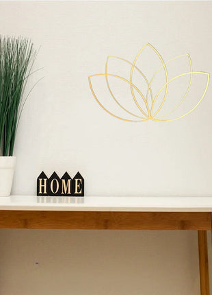 Gold Lotus Flower Metal Wall Art | Modern Zen Wall Decor for Living Room | Likeshoppe
