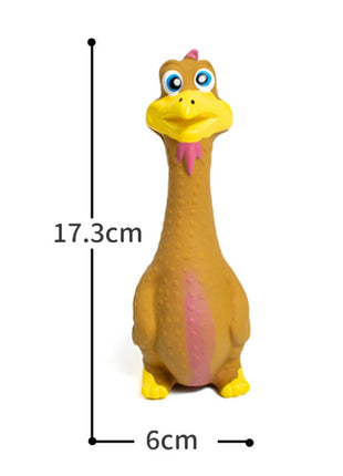 3PCS Screaming Chicken Dog Toys – Latex Squeaky Interactive Chew Toys for Dogs
