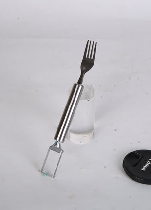 5PCS 2-in-1 Watermelon Cutter Fork Set – Stainless Steel Fruit Slicer for Easy Cubes