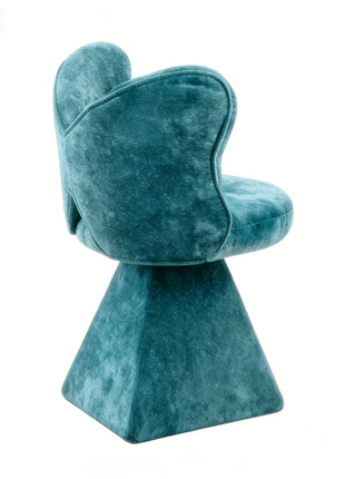 Modern Vanity Stool Chair with Triangular Base – Upholstered Dressing Chair for Bedroom & Makeup Table