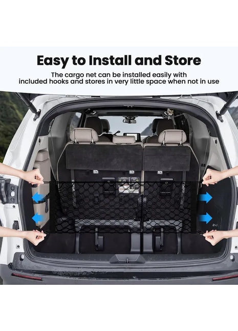 Trunk Cargo Net for Toyota Sienna 2021–2025 – Elastic Mesh Organizer with Hooks