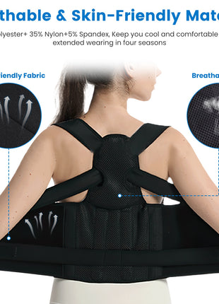 Adjustable Posture Corrector Back Brace for Women & Men – Upper Back Support
