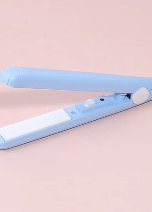 Mini Portable Hair Iron – Ceramic Hair Straightener & Curler for Travel Styling