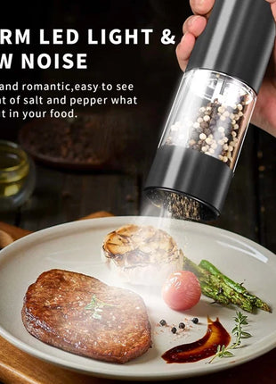 LIKESHOPPE Automatic Electric Salt & Pepper Grinder Set – Battery-Powered Adjustable Spice Mills (2-Pack)
