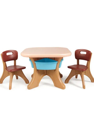 Kids Table and Chairs Set with Storage Bins – Children Activity Table Set for Playroom Ages 2–6