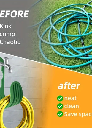 2PCS Garden Hose Hanger – Wall Mounted Hose Holder for Outdoor Storage