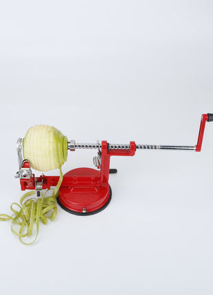 3-in-1 Apple Peeler Slicer Corer – Stainless Steel Hand Crank Fruit Peeling Machine with Suction Base