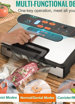 Vacuum Sealer Machine 90KPa Dual Pump Food Vacuum Sealer with Built-in Cutter
