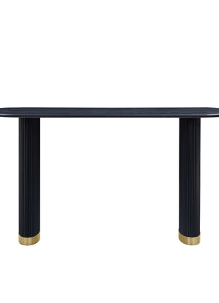 Likeshoppe 59.1 Inch Entryway Table For Living Room,Narrow Console Table With Unique Stainless Steel Legs Design, Modern Design MDF Sofa Table Entrance Table For Hallway, Entrance,Apartment,Black