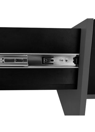 Likeshoppe Modern Square Coffee Table with Hidden Storage – Black High Gloss Lift Top Table with Sliding Expandable Design (31.5")