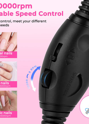 Professional Electric Nail Drill Kit – Portable Manicure Nail File Machine