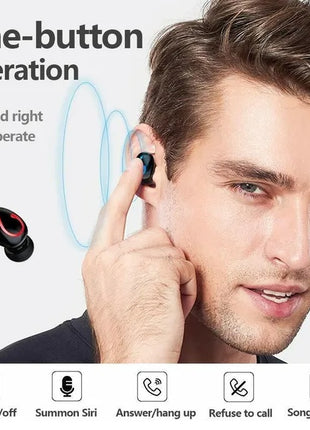 Bluetooth 5.1 Headset TWS Wireless Earphones Mini Earbuds Stereo Headphones IPX7