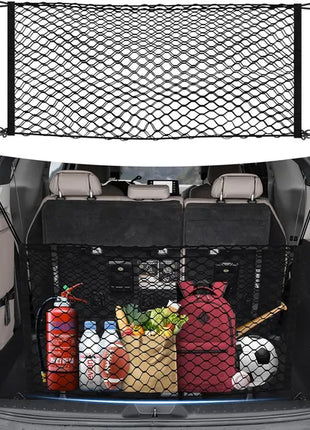 Trunk Cargo Net for Toyota Sienna 2021–2025 – Elastic Mesh Organizer with Hooks