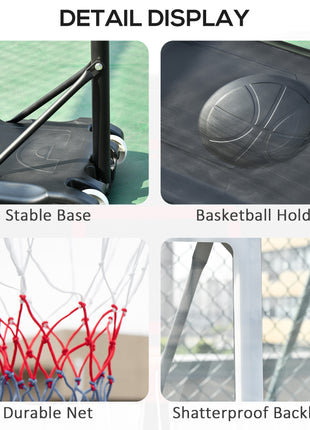 Likeshoppe Choice-Adjustable Portable Basketball Hoop – Outdoor Basketball Stand with Wheels