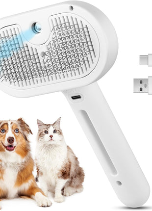 3-in-1 Pet Steam Brush for Cats & Dogs