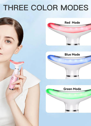 3-in-1 Neck & Face Massager with Heating & Vibration Skin Care Tool