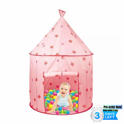 BE5- Cmgb Princess Castle Play Tent, Kids Foldable Games Tent House Toy for Indoor & Outdoor Use-Pink - Likeshoppe 