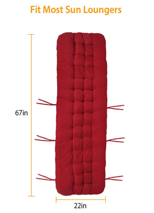 1Pc Chaise Lounger Cushion Recliner Rocking Chair Sofa Mat Deck Chair Cushion Chair Not Inlcuded  Standard Type