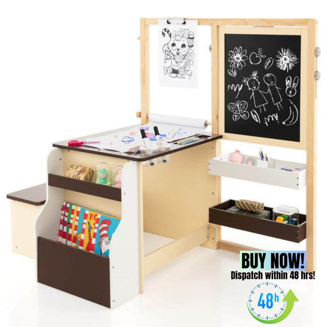 BM2- Kids Art Center Wooden Table Bench Set - Likeshoppe 