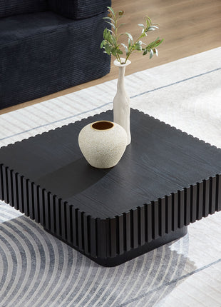 Likeshoppe 31.5 Inch Modern Handcraft Drum Coffee Table Square Coffee Table For Living Room
