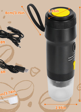 Portable Electric Espresso Machine – Self Heating Cordless Coffee Maker