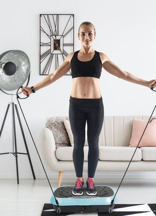Whole Body Vibration Exercise Machine with Resistance Bands – Home Fitness Platform