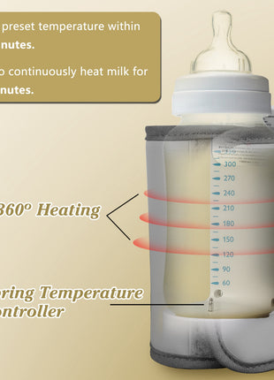Portable Baby Bottle Warmer USB Rechargeable | Travel Milk & Formula Warmer with Temperature Control | Likeshoppe