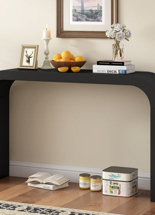 Likeshoppe Modern Minimalist Black Console Table – 52" Entryway Sofa Table for Hallway &amp; Living Room