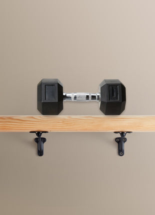 Heavy Duty Stair Handrail Brackets – 6 Pack Matte Black Wall Mount Handrail Hardware