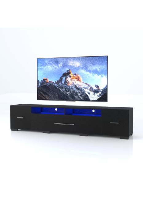 LED TV Console with Storage & RGB Lights – Modern Entertainment Center for TVs Up to 80"