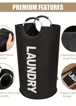 Waterproof Fabric Laundry Basket – Household Clothing & Storage Organizer