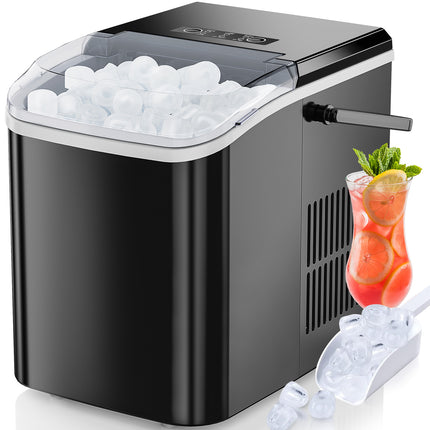 Likeshoppe Portable Countertop Ice Maker – 9 Minute Bullet Ice Machine with Self-Cleaning Function