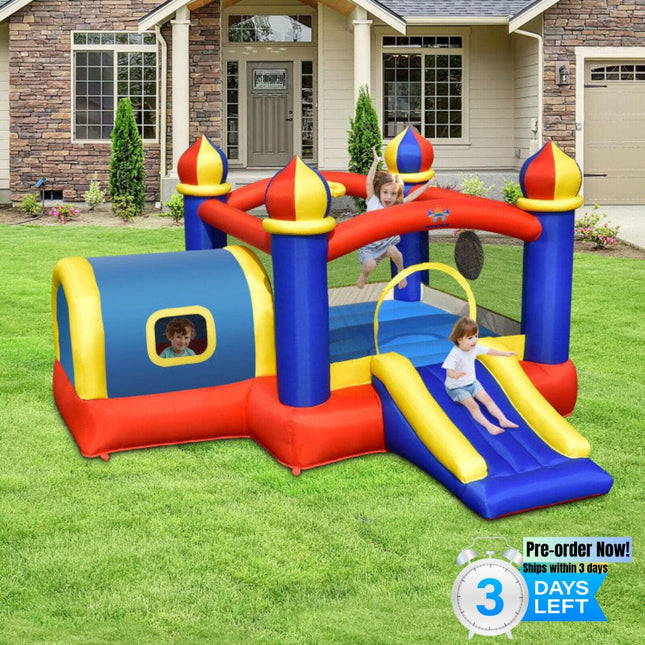 BC1-Inflatable Castle Kids Bounce House with Slide Jumping - Likeshoppe 