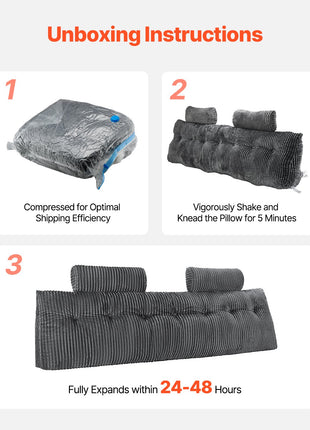 Ergonomic Velvet Back Support Cushion with Arm Support – Lounge Backrest with Storage Pockets & Adjustable Head Pillows